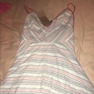 colorful striped shirt dress